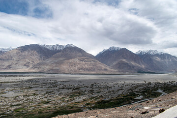 Beautiful landscape view of Nubea Valley leh Ladakh India