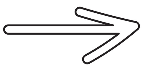  black Long arrows icon set. Vector set of trendy long arrows left and right in flat style. Replaceable vector design.