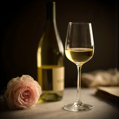 white wine on table