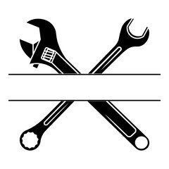 Mechanic Split Monogram Logo