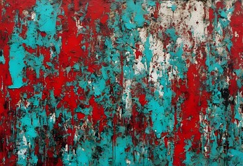 Abstract Background, cyan, red and black colours