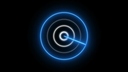 Technology Scanning Military Target Radar Screen Illustration Background.