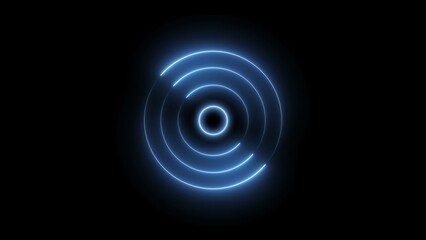 Technology Scanning Military Target Radar Screen Illustration Background.