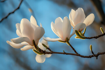 white magnolia flower