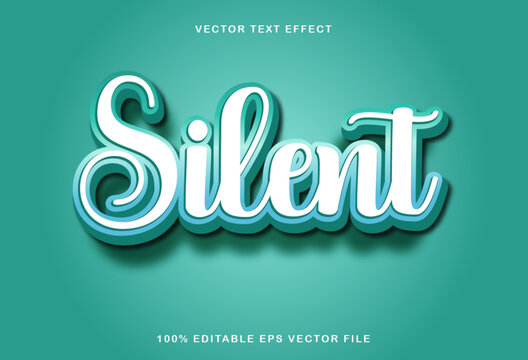 Silent bold text effect editable modern lettering typography font style