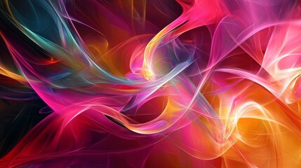Obraz premium Abstract Energy: Dynamic Lines and Vibrant Colors in Art