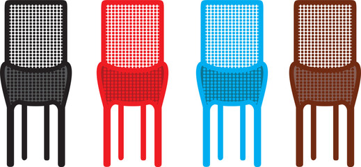 Plastic chair vector . Chair vector