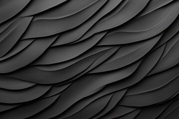 Obraz premium A sophisticated black wave pattern, offering a modern and elegant texture for design projects and backgrounds.