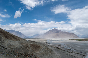 Beautiful landscape view of Nubra Valley leh Ladakh India