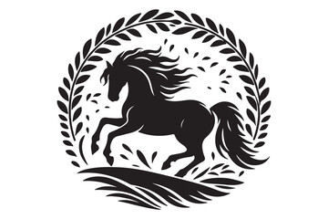 Horse silhouette vector illustration