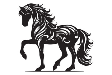Horse silhouette vector illustration
