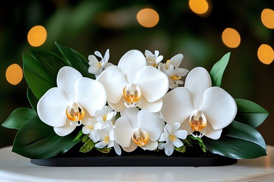 Orchids, delicate petals, symmetrical designs bring a sense of balance and grace to any setting
