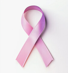 Gradient Pink Breast Cancer Awareness Ribbon on White