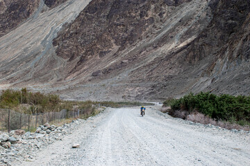 Nubra Vally in Ladakh, India the scenic view of leh ladakh with free space