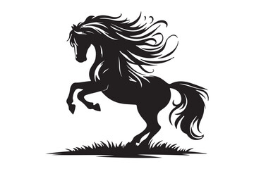Horse silhouette vector illustration