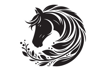 Horse silhouette vector illustration