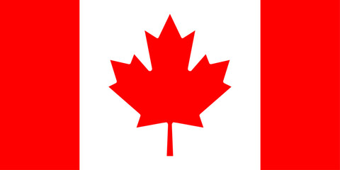 The national flag of Canada. Vector illustration