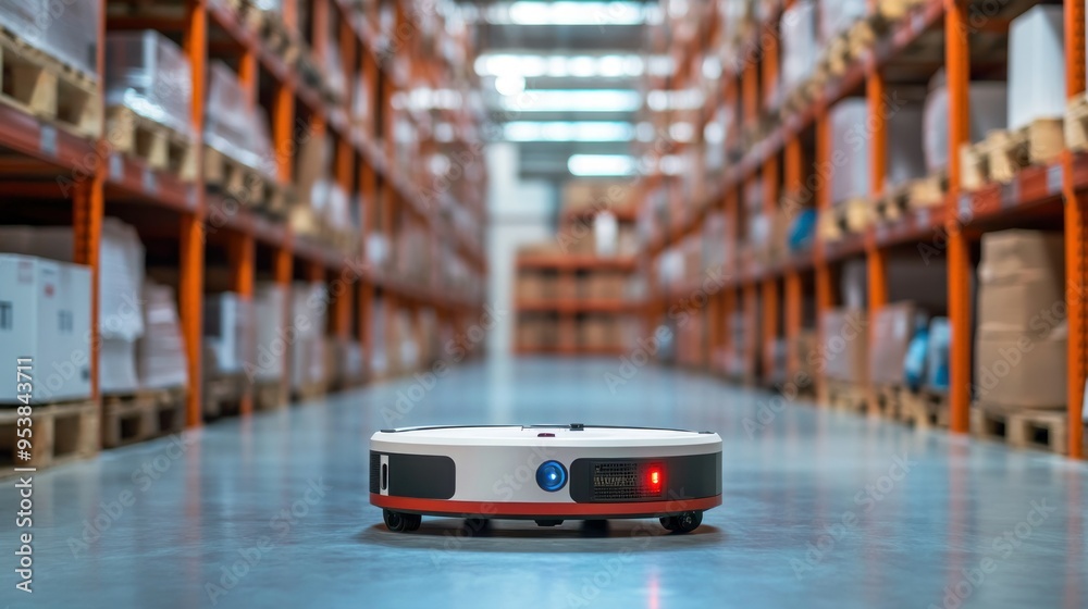 Poster Automated Cleaning Robot in a Warehouse Setting
