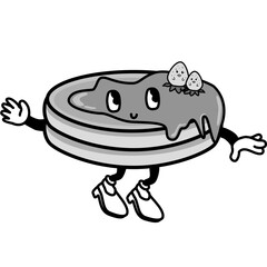 Pancake Mascot Illustration