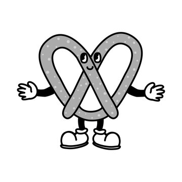 recommend clip art: Pretzel Mascot Illustration