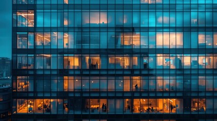 Night View of a Modern Skyscraper