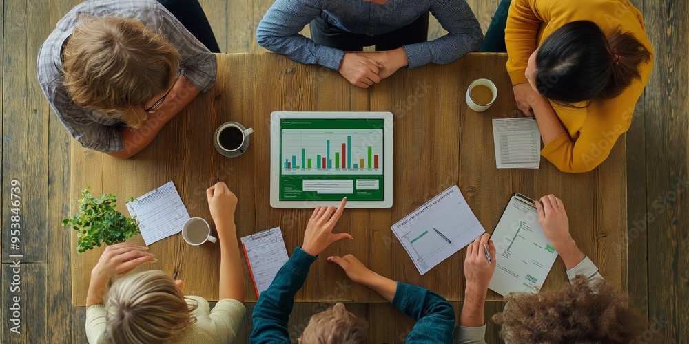 Aufkleber join us for a highly collaborative business meeting where we will focus on data analysis, brainstorm