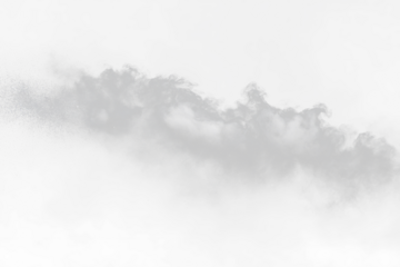 Realistic White Fog Overlay on Transparent Background