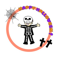 ハロウィンの仮装をした子どものイラスト素材