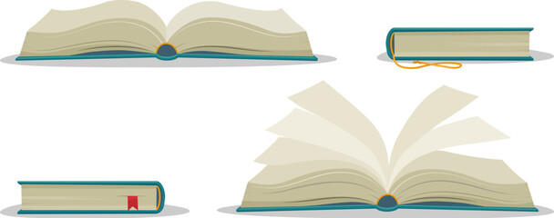Opened and closed book set