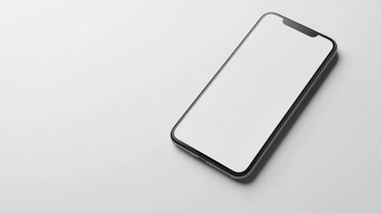 A Modern Smartphone Lying on a White Surface