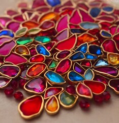 colorful sunglasses on a table