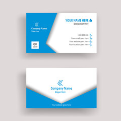 Stylish blue elegant business card design. Designed for business and corporate concept.
