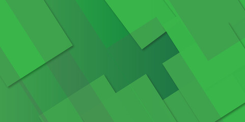 Obraz premium Beautiful green 3d geometric paper layers illustration. square shape, wallpaper or texture. Internet Abstract. shining banner background and layer elements vector for presentation. modern style.