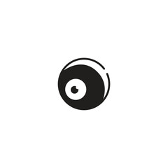 Black and white eye icon representing sight