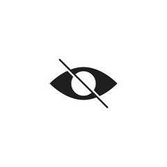 Black and white eye icon representing sight