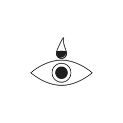 Fototapeta premium Black and white eye icon representing sight