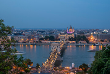 Fototapeta premium Blue Hour time at Budapest Hungary