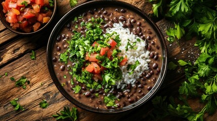 Black Beans and Rice with Tomato Salsa