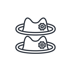 hat icon. vector.Editable stroke.linear style sign for use web design,logo.Symbol illustration.