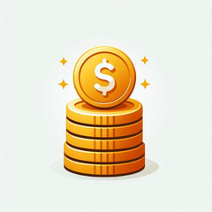 Free  Money vector money photo Gold coins and banknotes 3d cartoon style icon black Friday 
