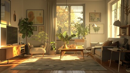 リビングルーム・北欧風