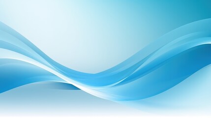 Naklejka premium A smooth gradient design featuring flowing blue waves, ideal for backgrounds or graphic resources.