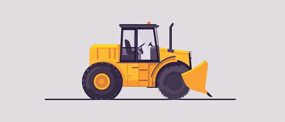 Naklejka premium Minimalistic flat design loader on solid gray background clean lines sharp structure vibrant color scheme isolated focus on simplicity