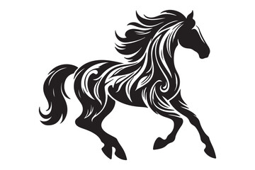 Horse silhouette vector illustration