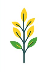 Obraz premium Stylized wheat leaf design, often used to represent agriculture or harvest themes.