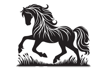 Horse silhouette vector illustration