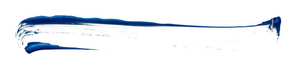 Separate broken blue brush strokes on transparent background.