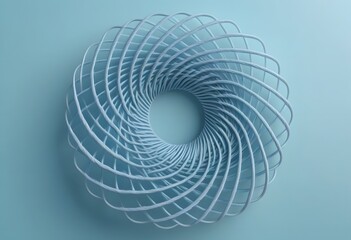 Blue and white striped traditional Christmas peppermint candy cane spiral. Colorful banner for your seasonal holidays flyers, greetings and invitations, Christmas themed congratulations and cards. 3d

