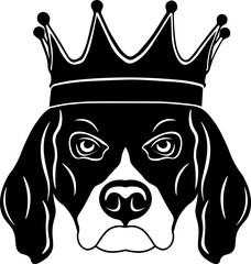 Beagle Wearing A Crown