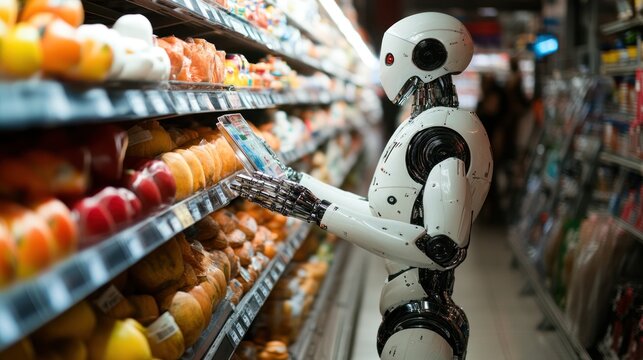 Robot Shopping in a Grocery Store